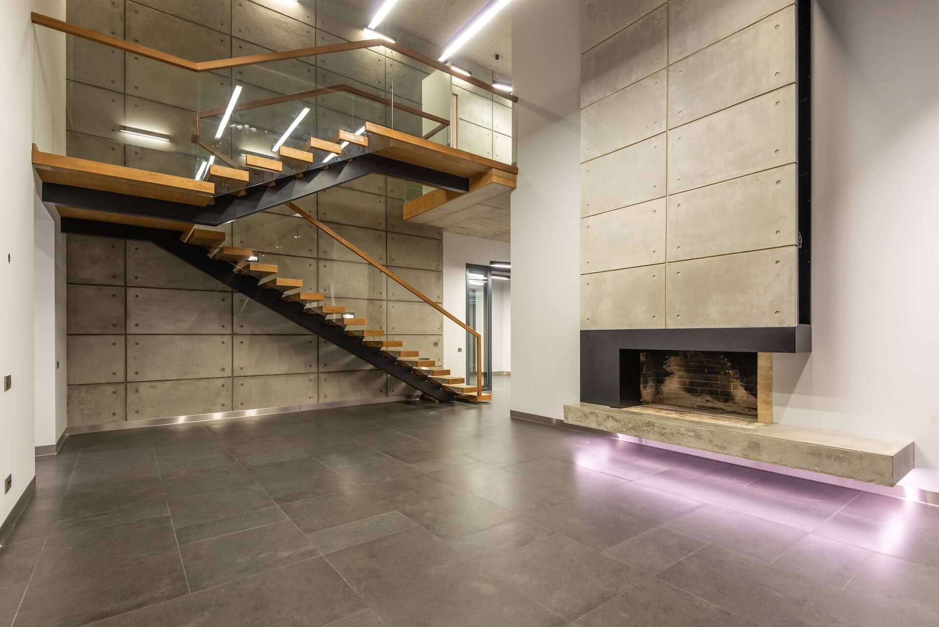 stylishly lit interior with LED lights